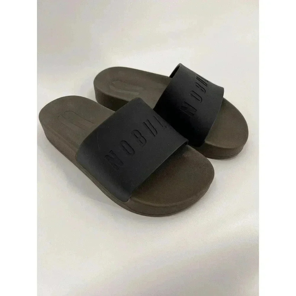 NoBull Slides Sandals Black US 4.5 UK 2 EUR 35 Comfort Slip On